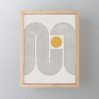 Mid-Century Modern No.22 - Woodblock Print Mini Art Print Gallery Image 1