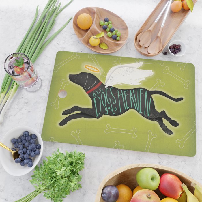 All Dogs Go To Heaven Black Dog Labrador  Cutting Board Gallery Image 2