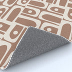 Mid Century Modern Piquet Inspired by PANTONE 17 1230 Color of the Year Mocha Mousse Rug Gallery Image 4