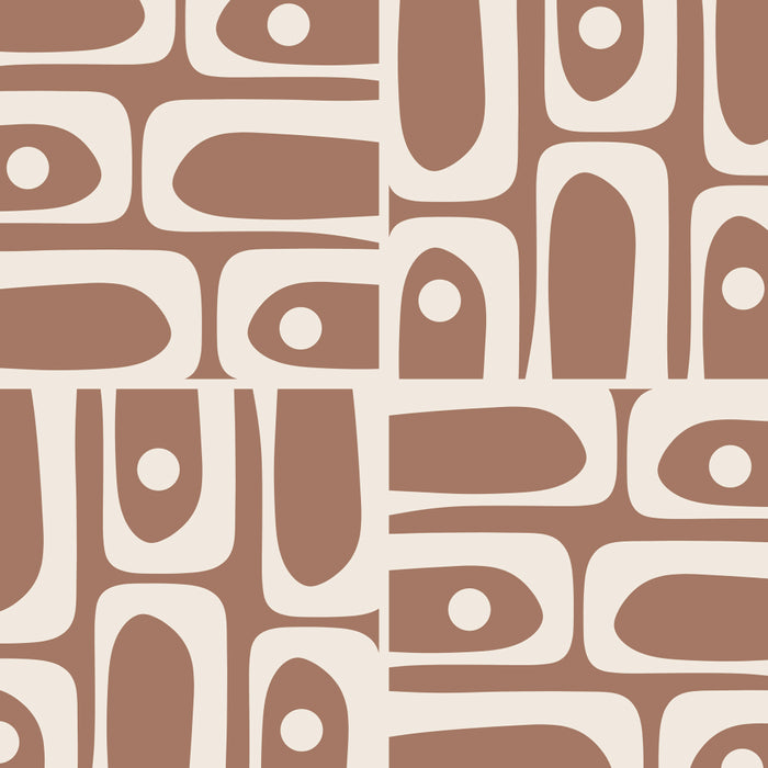 Mid Century Modern Piquet Inspired by PANTONE 17 1230 Color of the Year Mocha Mousse Coffee Mug Gallery Image 2