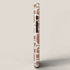 Mid Century Modern Piquet Inspired by PANTONE 17 1230 Color of the Year Mocha Mousse iPhone Case Gallery Image 2