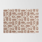 Mid Century Modern Piquet Inspired by PANTONE 17 1230 Color of the Year Mocha Mousse Rug Gallery Image 2