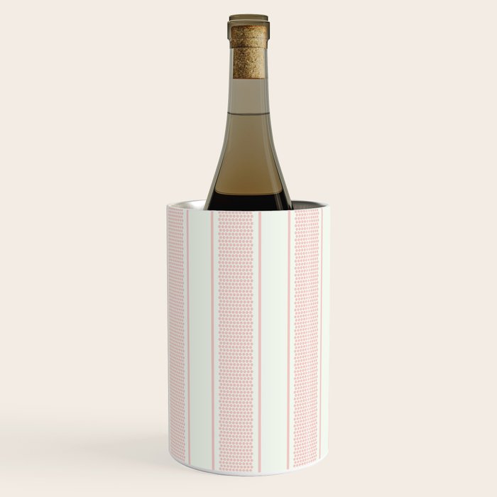 Vintage pastel pink stripes pattern Wine Chiller Gallery Image 2