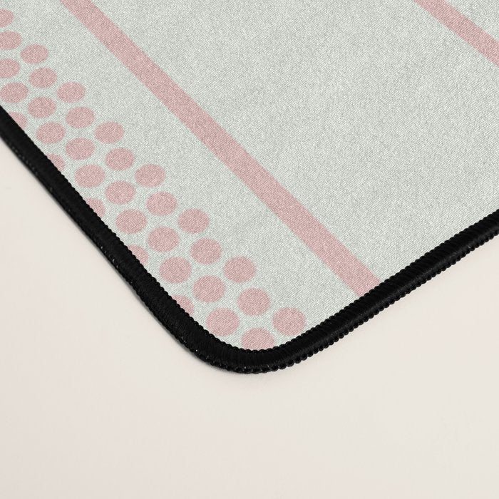 Vintage pastel pink stripes pattern Desk Mat Gallery Image 4
