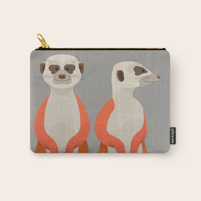 Whimsy Meerkats Carry All Pouch Gallery Image 1