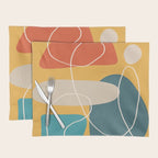 Minimal Colorful Abstract Shapes 3 Placemat Gallery Image 1