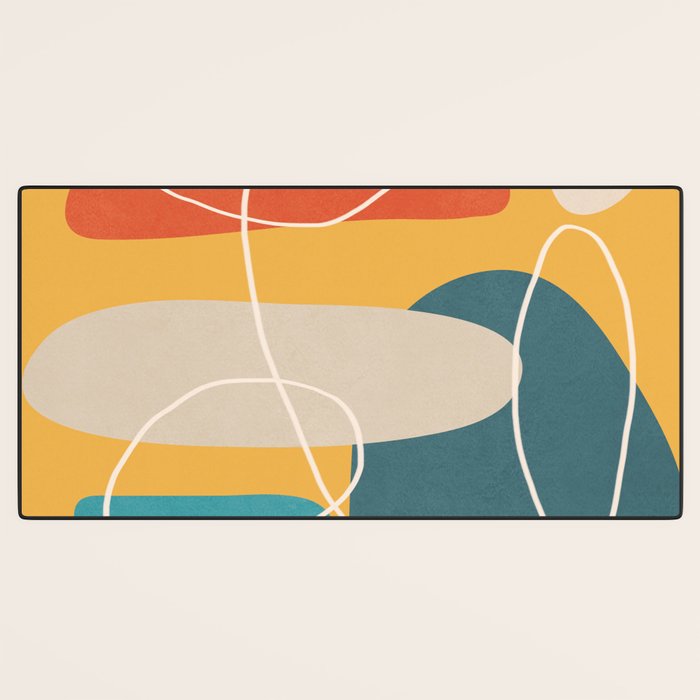 Minimal Colorful Abstract Shapes 3 Desk Mat Gallery Image 3
