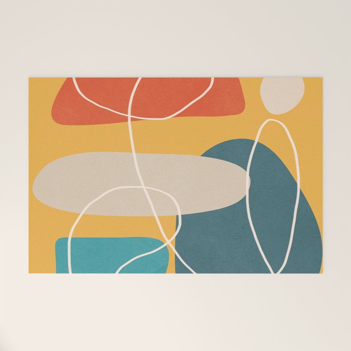 Minimal Colorful Abstract Shapes 3 Welcome Mat Gallery Image 1
