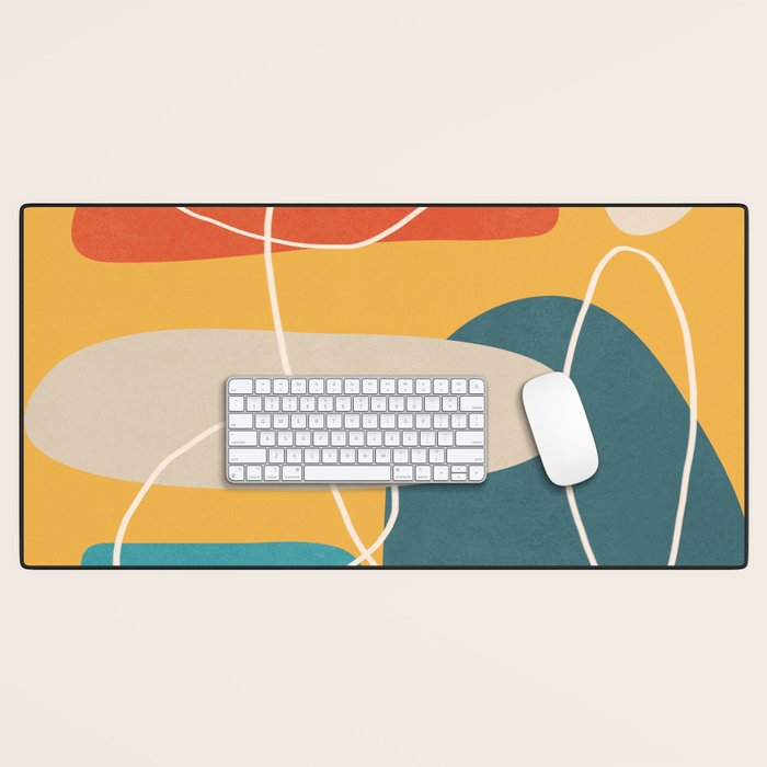 Minimal Colorful Abstract Shapes 3 Desk Mat Gallery Image 1