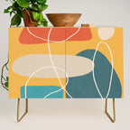 Minimal Colorful Abstract Shapes 3 Credenza Gallery Image 1