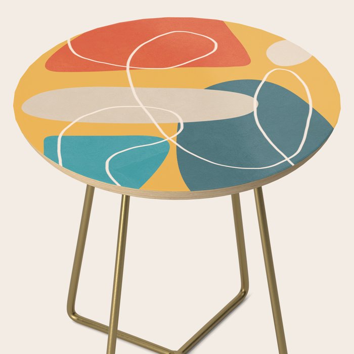Minimal Colorful Abstract Shapes 3 Side Table Gallery Image 2