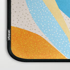 Colorful Blue and Yellow Abstract Botanical Laptop Sleeve Gallery Image 3