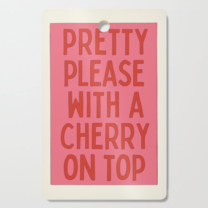 Cherry On Top - Pink and Red Cutting Board Gallery Image 1