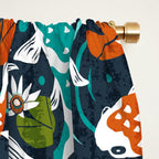 Koi Pond - Orange Window Curtain Gallery Image 2