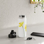 two botanical yellow daffodils watercolor Water Bottle Gallery Image 4