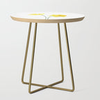 two botanical yellow daffodils watercolor Side Table Gallery Image 1