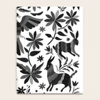Mexican Otomi Design in Shades of Gray by Akbaly Notebook Gallery Image 4