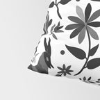 Mexican Otomi Design in Shades of Gray by Akbaly Pillow Sham Gallery Image 4