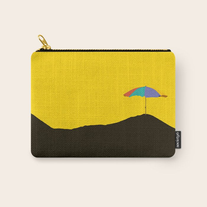 Colorful Parasol Black Yellow Background #decor #society6 #buyart Carry All Pouch Gallery Image 1