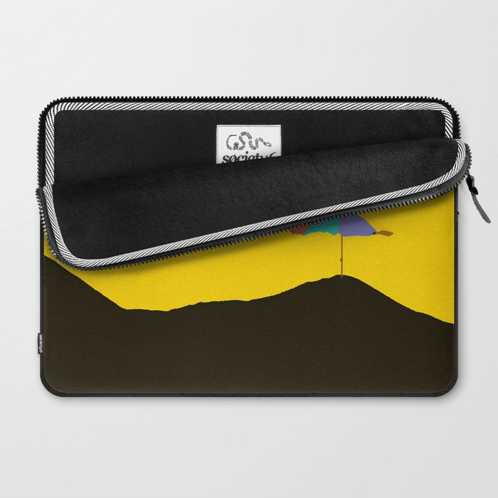 Colorful Parasol Black Yellow Background #decor #society6 #buyart Laptop Sleeve Gallery Image 2