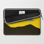 Colorful Parasol Black Yellow Background #decor #society6 #buyart Laptop Sleeve Gallery Image 2
