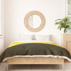Colorful Parasol Black Yellow Background #decor #society6 #buyart Duvet Cover Gallery Image 3