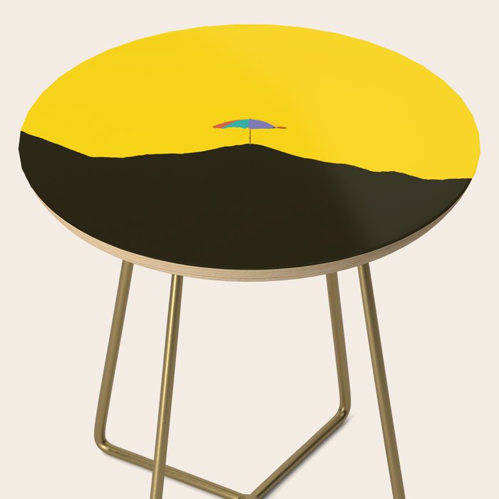 Colorful Parasol Black Yellow Background #decor #society6 #buyart Side Table Gallery Image 2