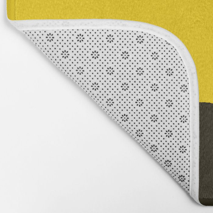 Colorful Parasol Black Yellow Background #decor #society6 #buyart Bath Mat Gallery Image 2