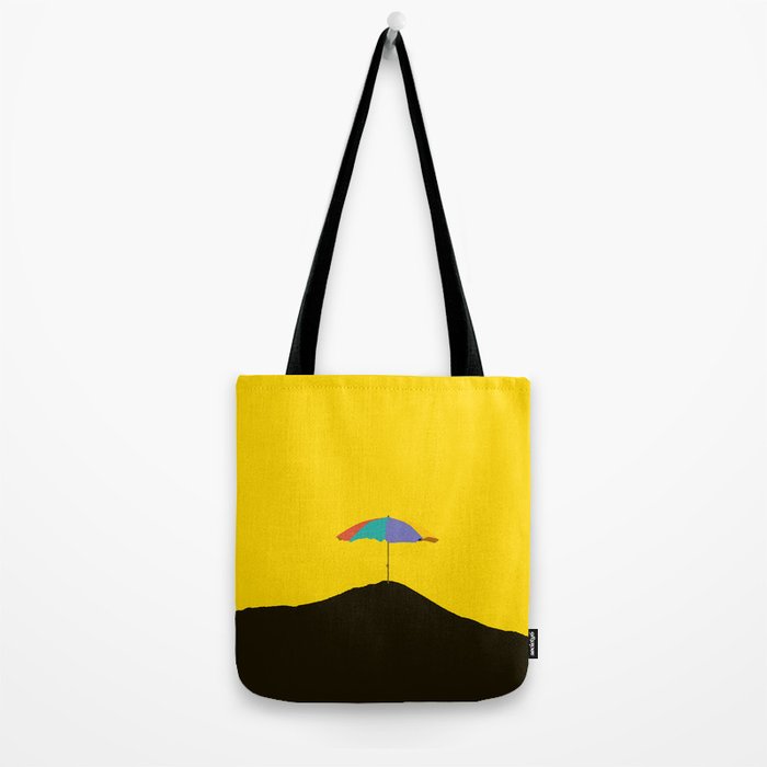 Colorful Parasol Black Yellow Background #decor #society6 #buyart Tote Bag Gallery Image 2