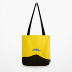 Colorful Parasol Black Yellow Background #decor #society6 #buyart Tote Bag Gallery Image 2