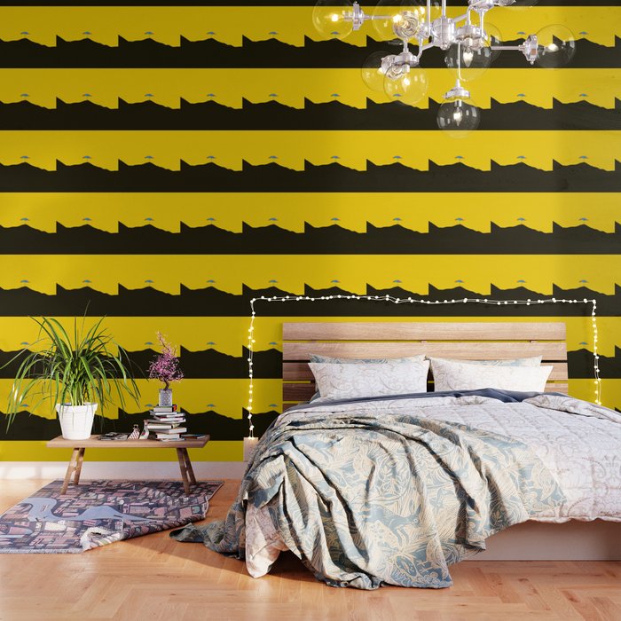 Colorful Parasol Black Yellow Background #decor #society6 #buyart Wallpaper Gallery Image 3