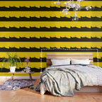 Colorful Parasol Black Yellow Background #decor #society6 #buyart Wallpaper Gallery Image 3
