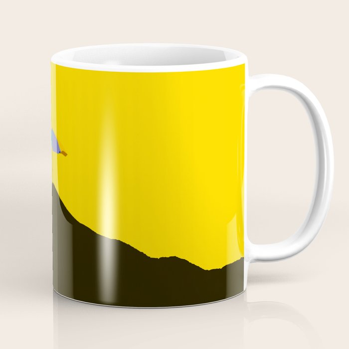 Colorful Parasol Black Yellow Background #decor #society6 #buyart Coffee Mug Gallery Image 1