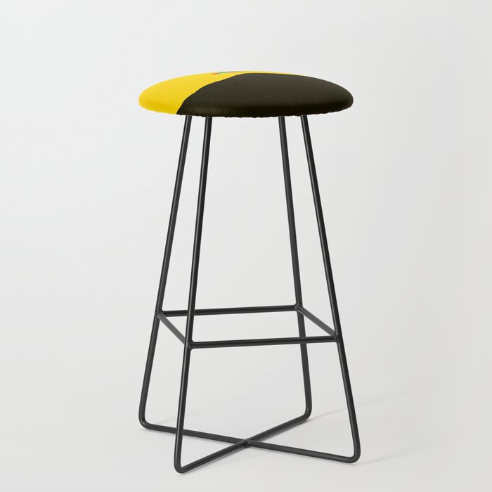 Colorful Parasol Black Yellow Background #decor #society6 #buyart Stool Gallery Image 1