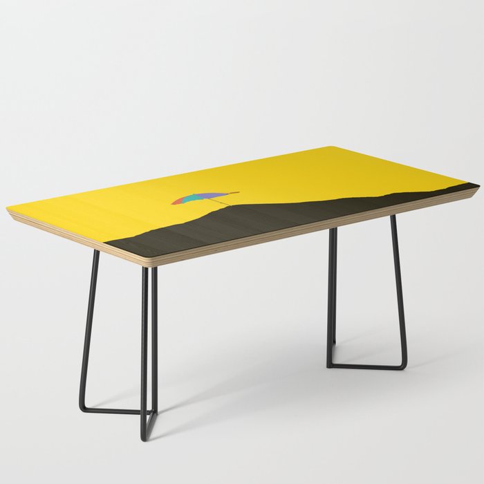 Colorful Parasol Black Yellow Background #decor #society6 #buyart Coffee Table Gallery Image 1