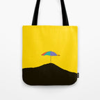 Colorful Parasol Black Yellow Background #decor #society6 #buyart Tote Bag Gallery Image 1