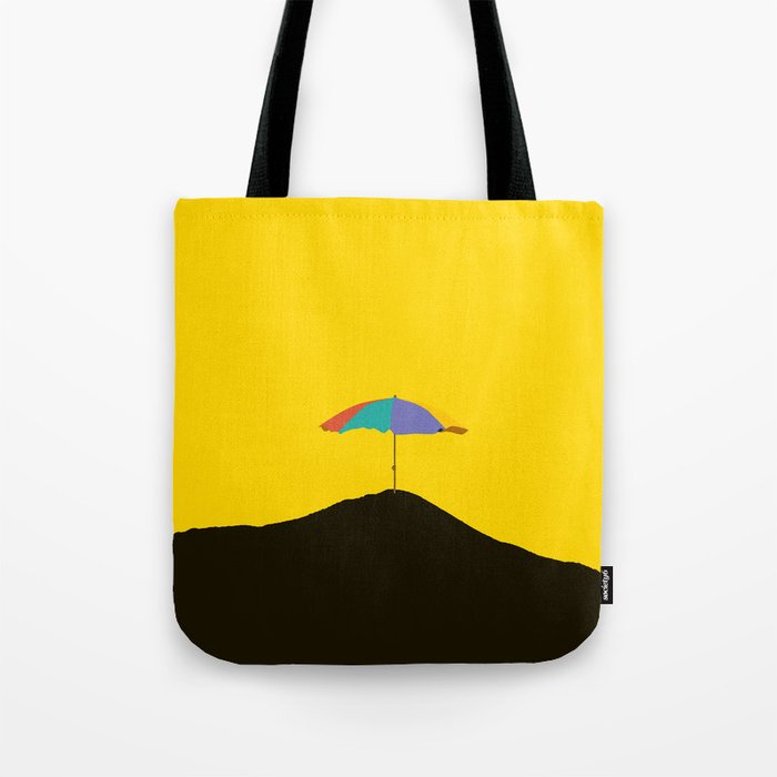Colorful Parasol Black Yellow Background #decor #society6 #buyart Tote Bag Gallery Image 1