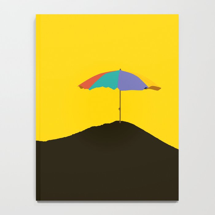 Colorful Parasol Black Yellow Background #decor #society6 #buyart Notebook Gallery Image 4