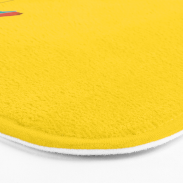 Colorful Parasol Black Yellow Background #decor #society6 #buyart Bath Mat Gallery Image 3