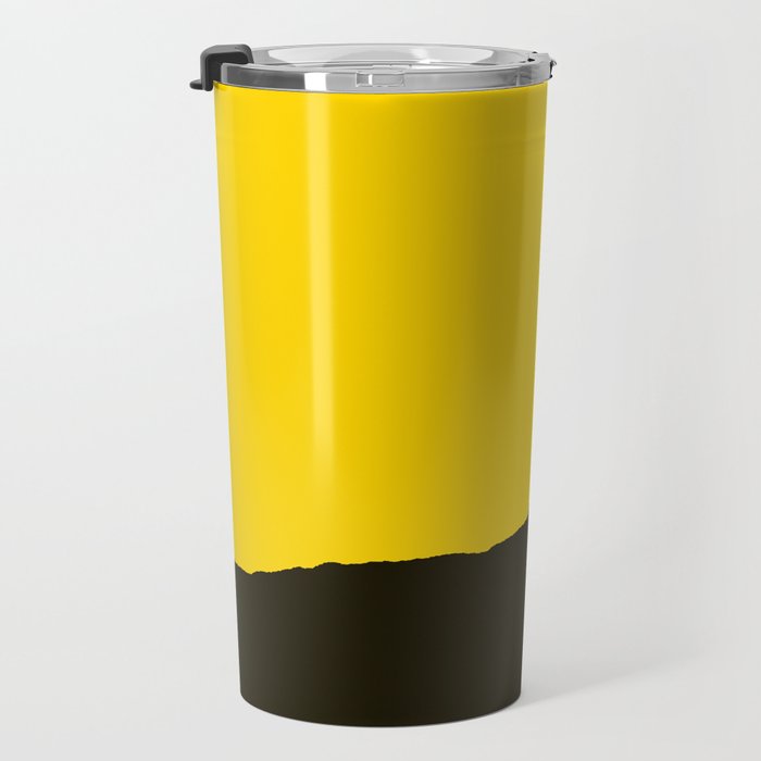 Colorful Parasol Black Yellow Background #decor #society6 #buyart Travel Mug Gallery Image 3