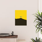 Colorful Parasol Black Yellow Background #decor #society6 #buyart Poster Gallery Image 2
