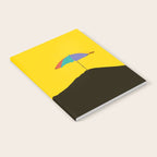 Colorful Parasol Black Yellow Background #decor #society6 #buyart Notebook Gallery Image 2