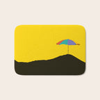 Colorful Parasol Black Yellow Background #decor #society6 #buyart Bath Mat Gallery Image 1