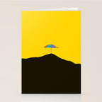 Colorful Parasol Black Yellow Background #decor #society6 #buyart Stationery Card Gallery Image 2