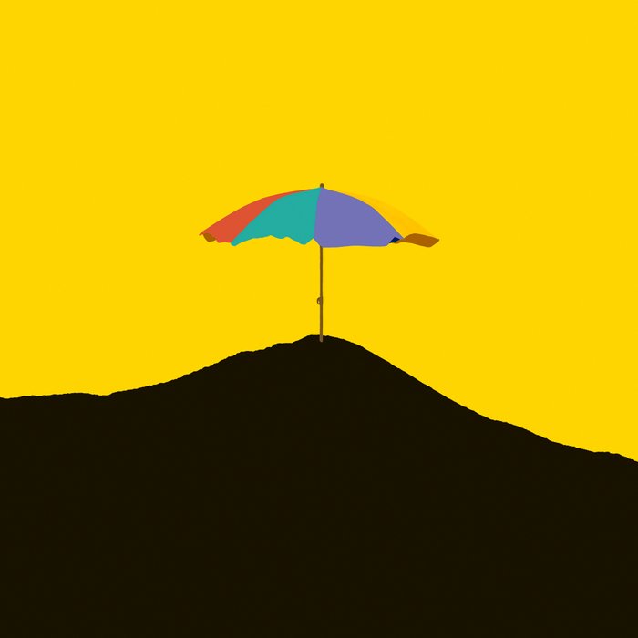 Colorful Parasol Black Yellow Background #decor #society6 #buyart Coffee Mug Gallery Image 2