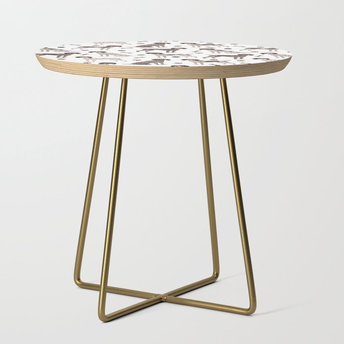 German Shorthaired Pointer Dog Paws and Bones White Side Table Gallery Image 1