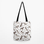 German Shorthaired Pointer Dog Paws and Bones White Tote Bag Gallery Image 2