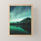 Auroras over Bow Lake, Banff Mini Art Print Gallery Image 1