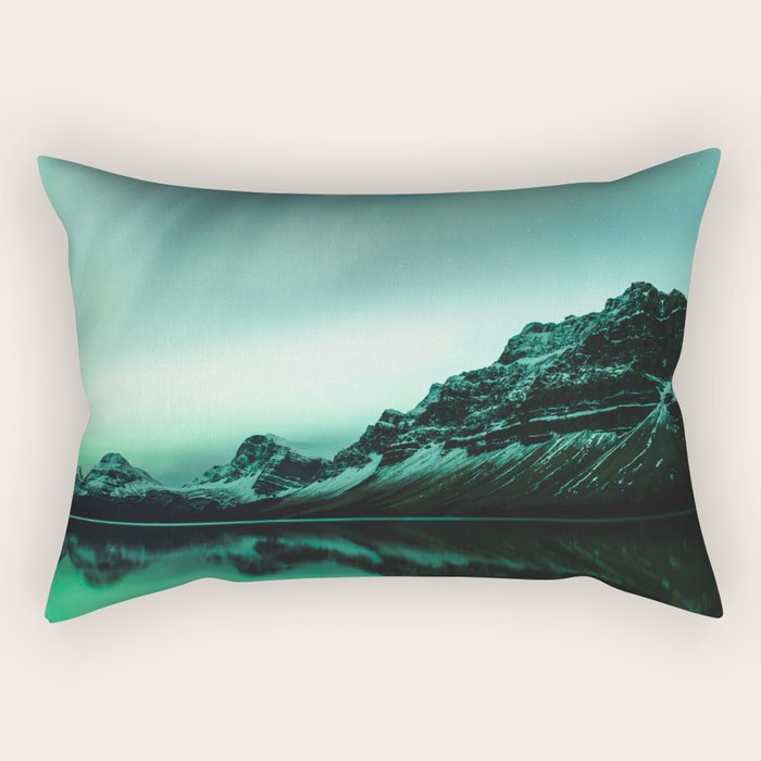 Auroras over Bow Lake, Banff Rectangular Pillow Gallery Image 2