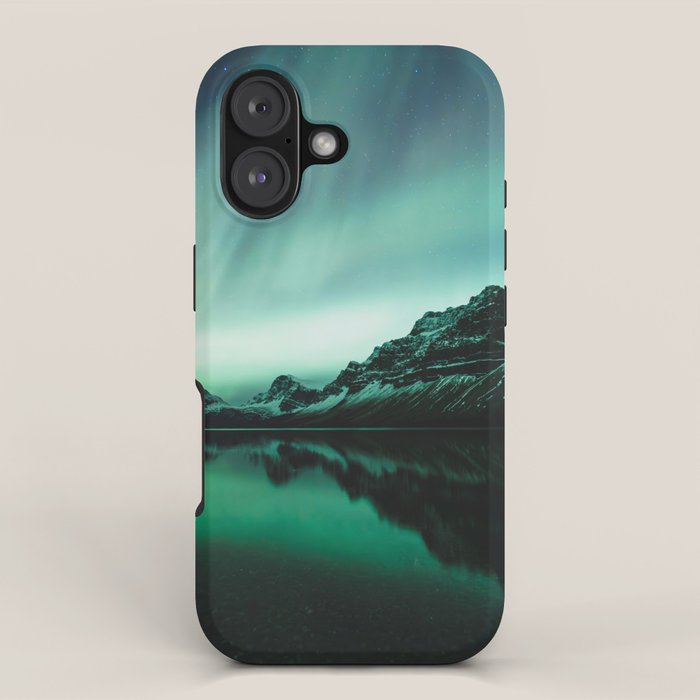 Auroras over Bow Lake, Banff iPhone Case Gallery Image 1